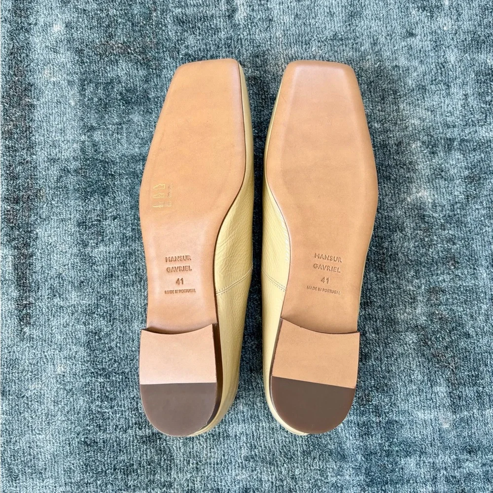 Mansur Gavriel Square Toe Mary Jane Flat in Jasmine + Free tote bag - Picture 9 of 9